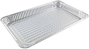 (B21) Half size tray aluminum shallow 100 pcs