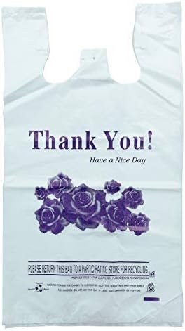 (E1) 1/6 plastic shopping bags flower 400 pcs